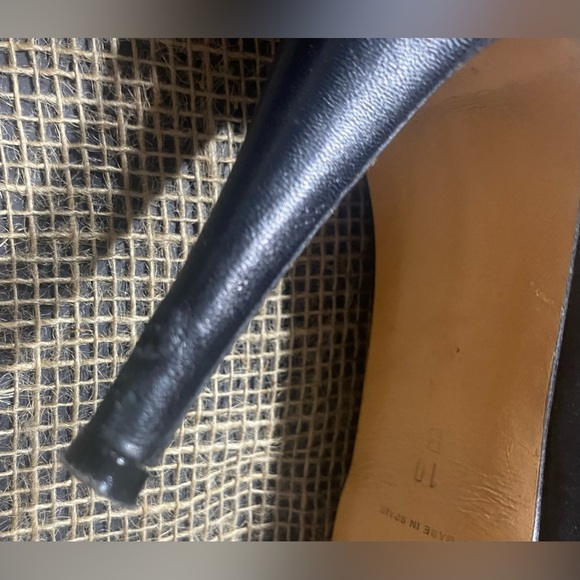 Charles David Heels Size 10B Platform Black Leather 4.5” Heel Made In Spain - Picture 7 of 9